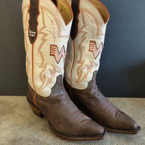 Limited edition Whataburger Justin's Custom Womens Snip Toe Cowgirl Boots US 8